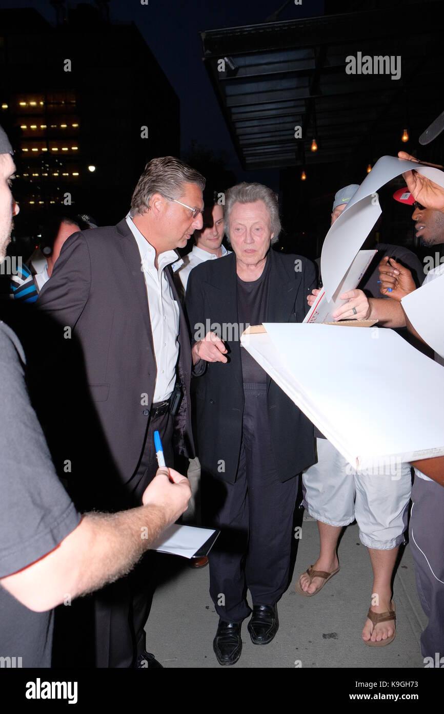 <b>Christopher Walken</b> surrounded by <b>fans</b> in New York Featuring ...
