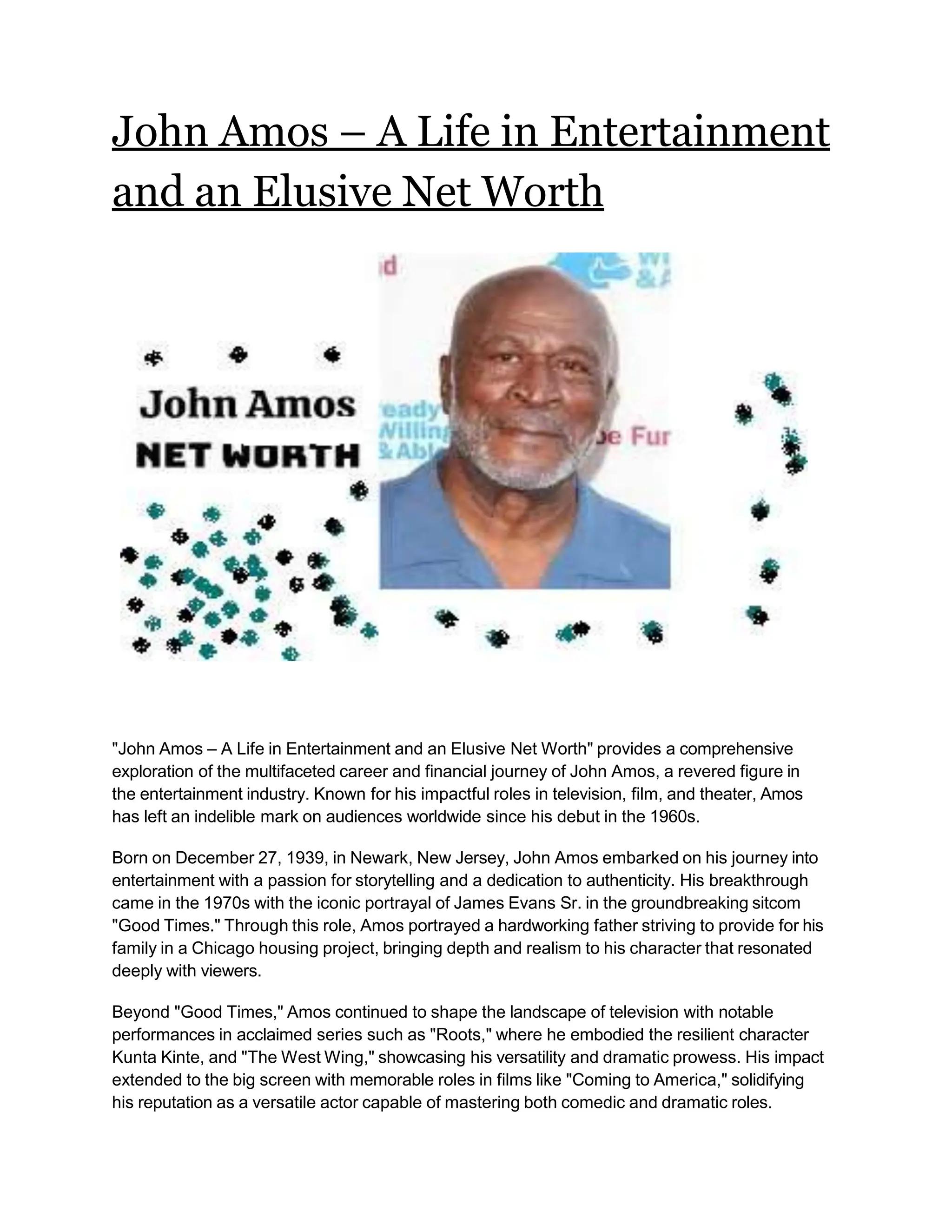 John Amos – A Life in Entertainment and an Elusive Net Worth.pptx