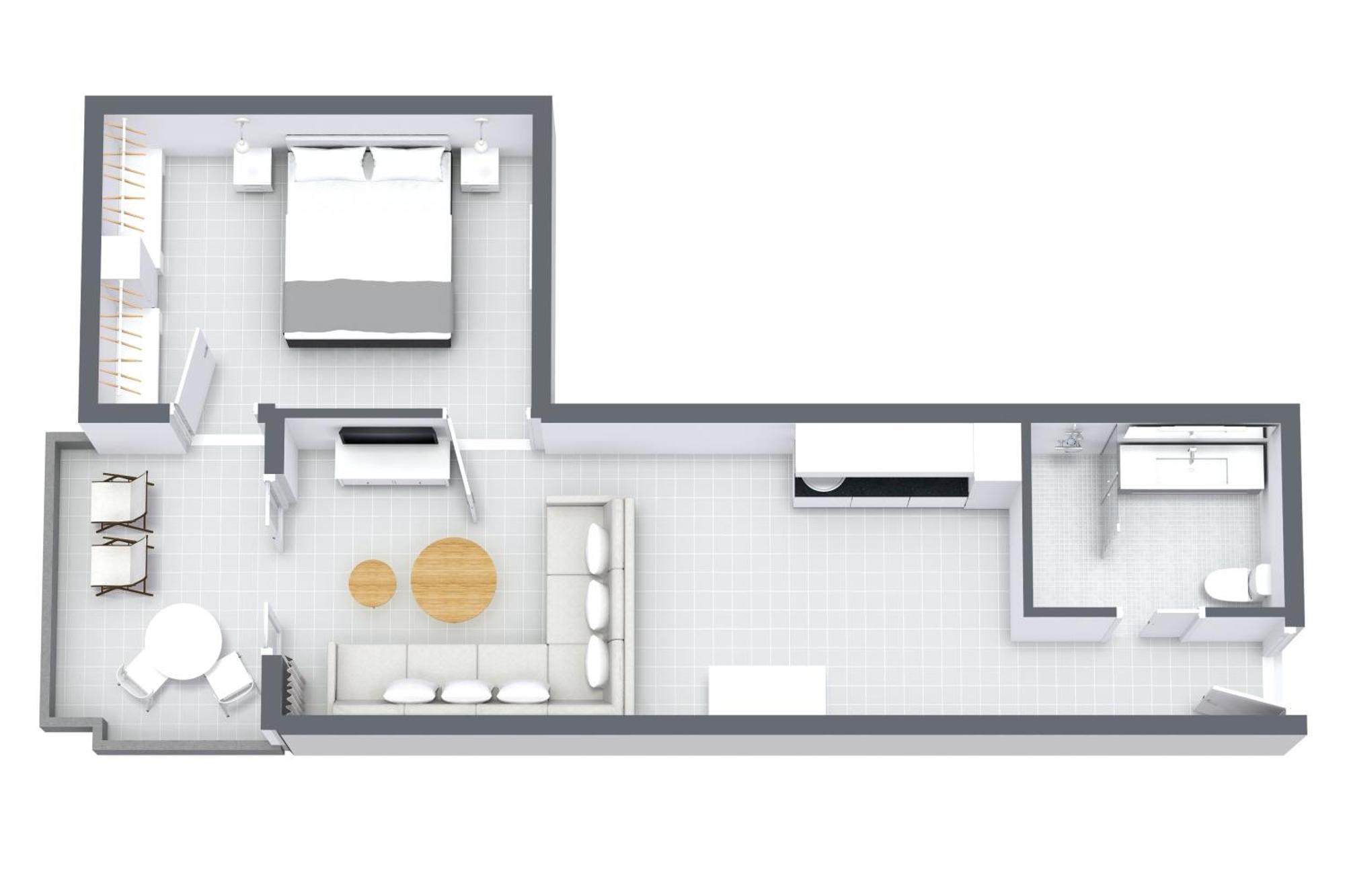 Appartement 1 Chambre avec Vue sur la Mer et Balcon
