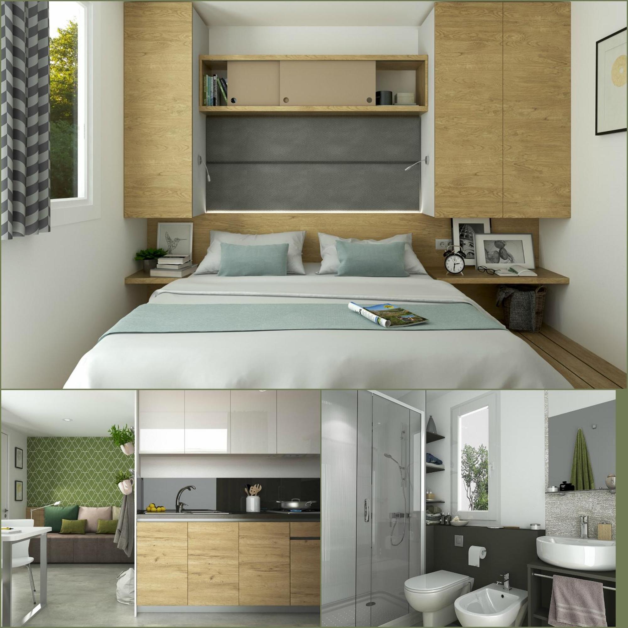 Premium Beach Two-Bedroom Mobile Home Terrace Sea View