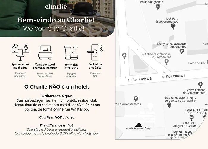 Studio Charlie próximo a Congonhas 5 Minutos a Pé! Piscina e Coworking